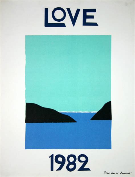 yves saint laurent 1982 poster|Yves Saint Laurent 1982 Love Poster .